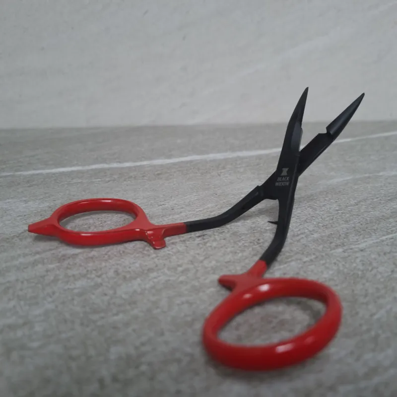 Dr.Slick BLACK WIDOW BENT SHAFT SCISSORS CLAMPS with Straight Blades-5